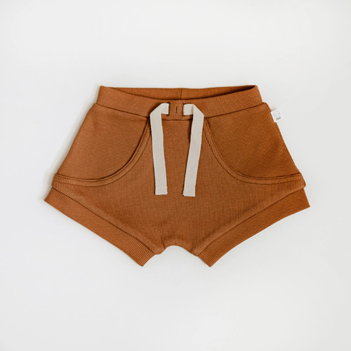 Snuggle Hunny Organic Shorts - Chestnut