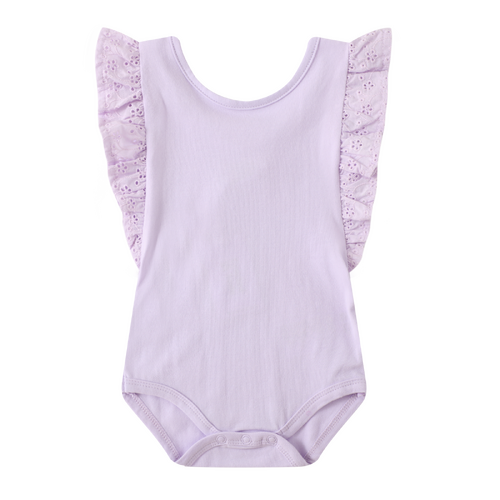 Holly Frill Bodysuit - Lilac