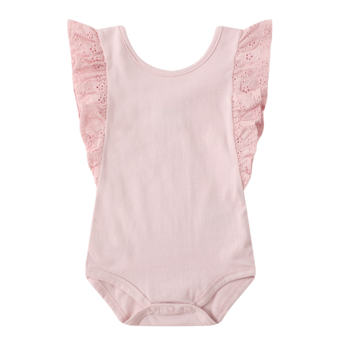 Holly Frill Bodysuit - Pink