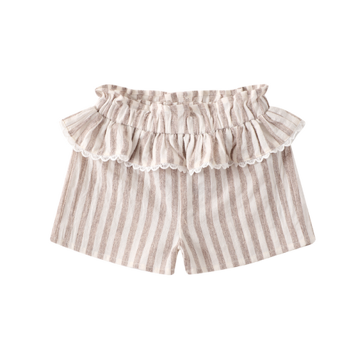 Mia Frill Shorts - Cream/Beige