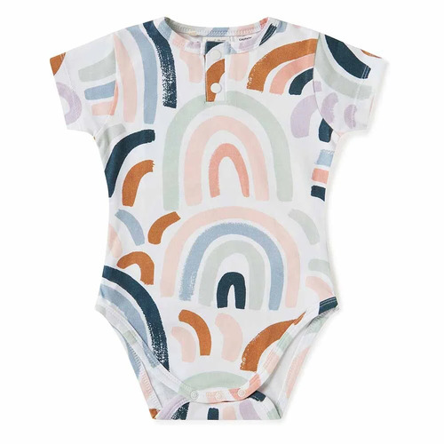 Short Sleeve Bodysuit - Rainbow Baby