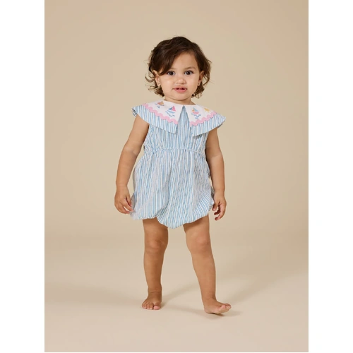 Sailor Stripe Ava Collared Romper