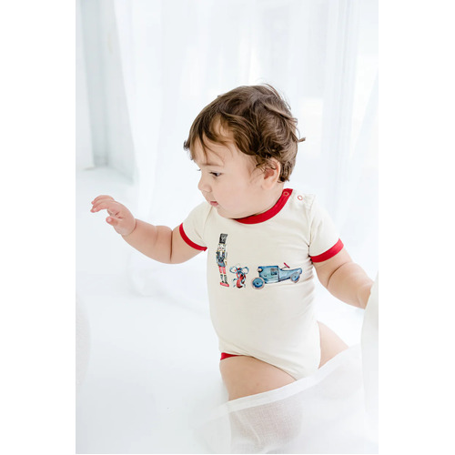 Scarlet Trim Bodysuit - Blue Vintage Toys