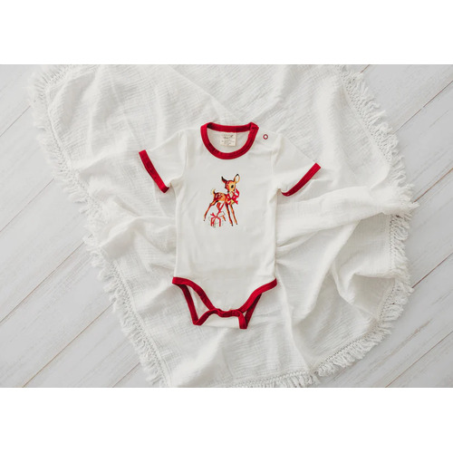 Scarlet Trim Bodysuit - Baby Deer