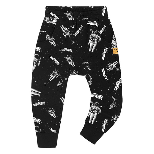 Rock Your Baby Stay Rad Spaceman Track Pants - Black