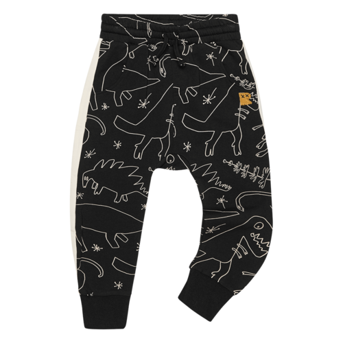 Rock Your Baby Minimalist Dino Track Pants - Black