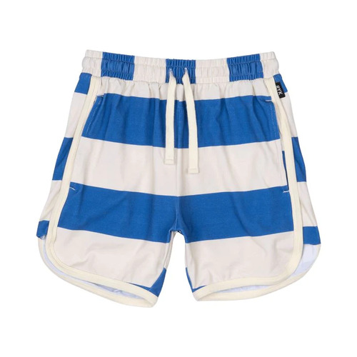 Rock Your Kid Blue Stripes Shorts - Blue/Cream Stripe