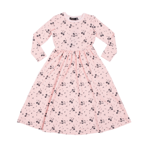 Musical Mickey L/S Maxi Dress - Pink