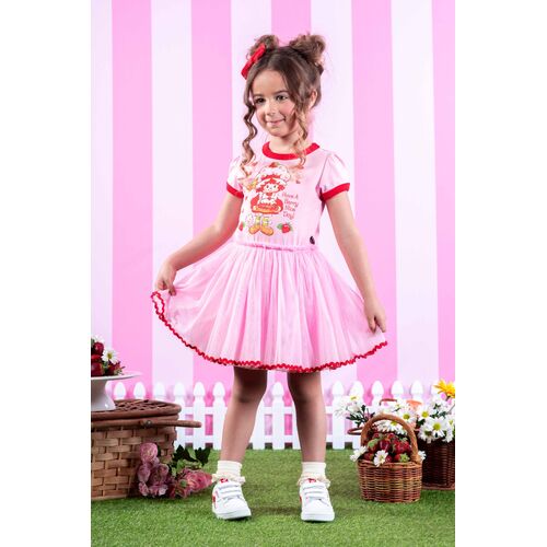 Rock Your Kid Strawberry Shortcake Berry Nice Day Circus Dress - Pink