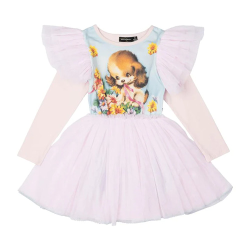 Rock Your Kid Little Puppy Circus Dress - Pink