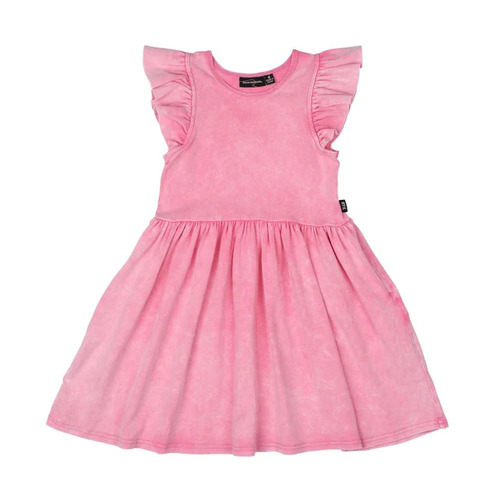 Rock Your Kid Pink Grunge Dress - Pink Wash