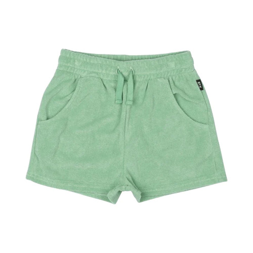 Rock Your Kid Green Terry Shorts
