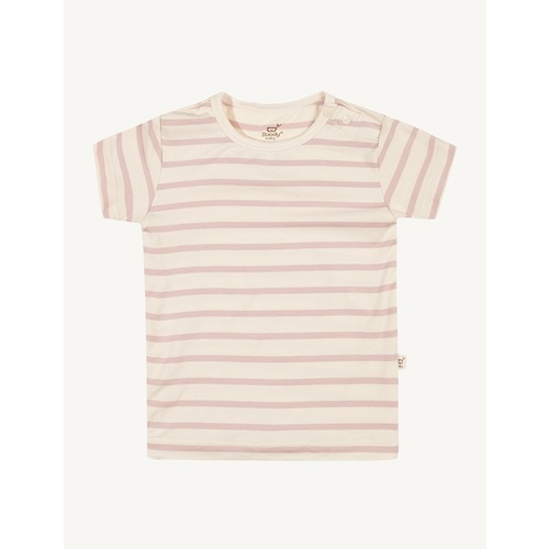 T-Shirt - Rose Stripe/Chalk 
