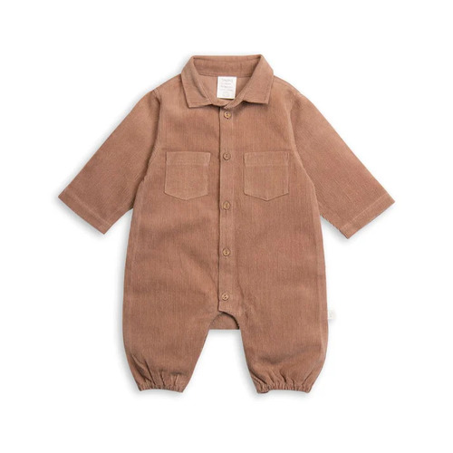 Polo Playsuit Corduroy - Cafe