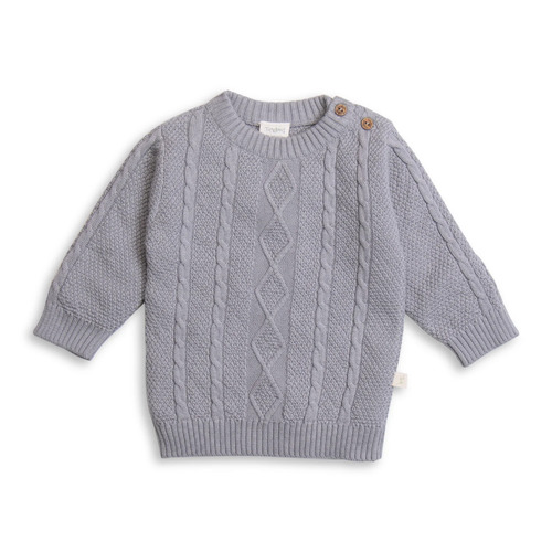 Cable Knit Boys Sweater - Drizzle