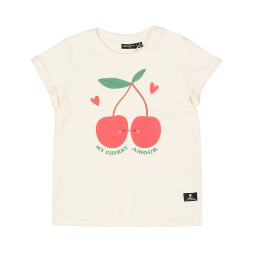 My Cherry Amour T-Shirt Boxy Fit - Cream