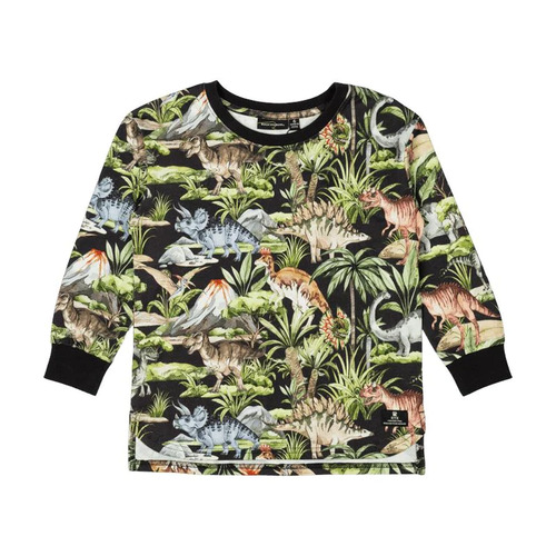 Rock Your Kid Dino Jungle Long Sleeve Boxy Fit T-Shirt
