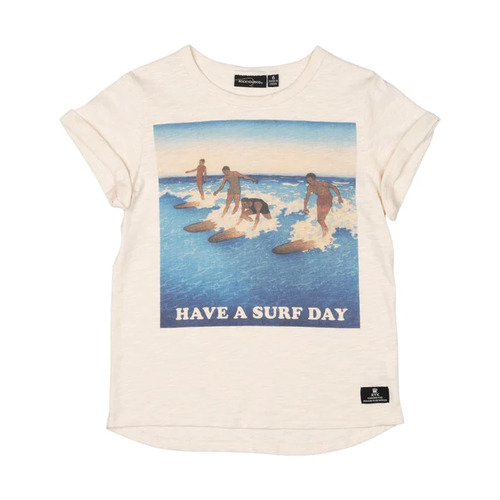 Rock Your Kid Have A Surf Day T-Shirt - Cream