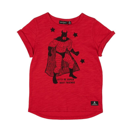 Rock Your Kid Super Best Friend T-Shirt - Red