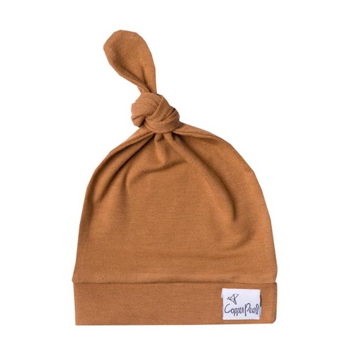 Topknot Hat - Camel