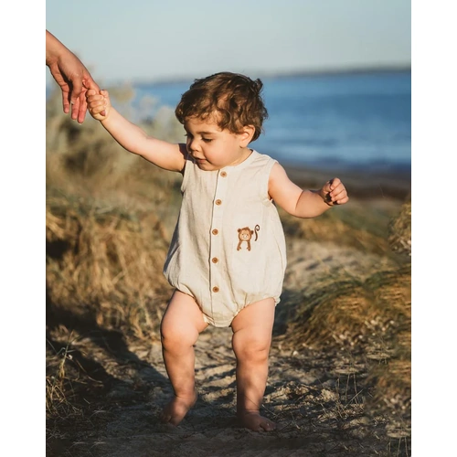 Billie Monkey Bodysuit - Almond
