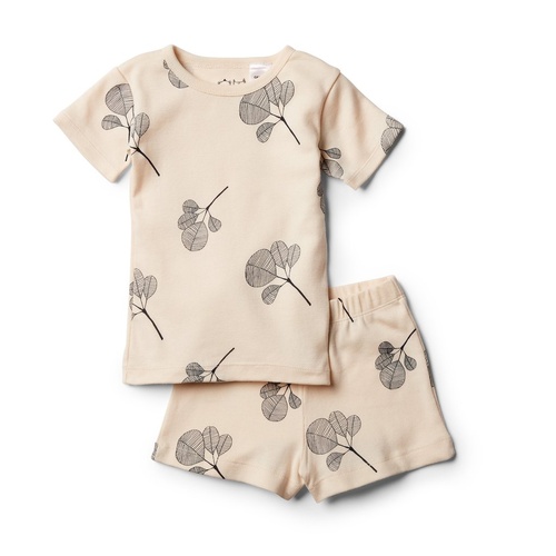 Organic Fan Leaf Short Sleeve Pyjama Set