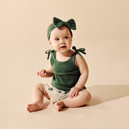 2 Piece Set | Knitted Jacquard Singlet and Shorts | Fleur