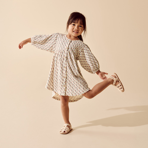 Dress | Crinkle Button | Little Blossom
