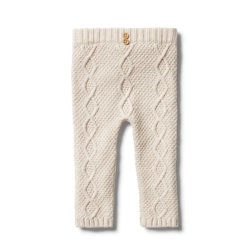 Knitted Cable Legging - Oatmeal Melange