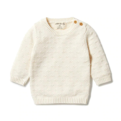 Knitted Disty Jumper - Gardenia