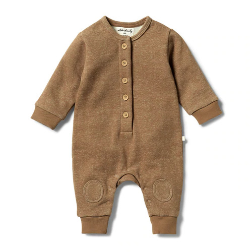Organic French Terry Slouch Growsuit - Dijon