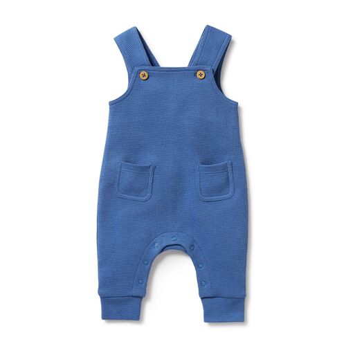 Organic Waffle Overall - Brilliant Blue