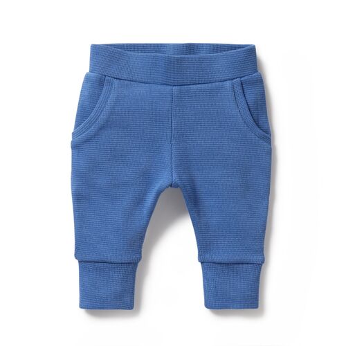 Organic Waffle Pant - Brilliant Blue