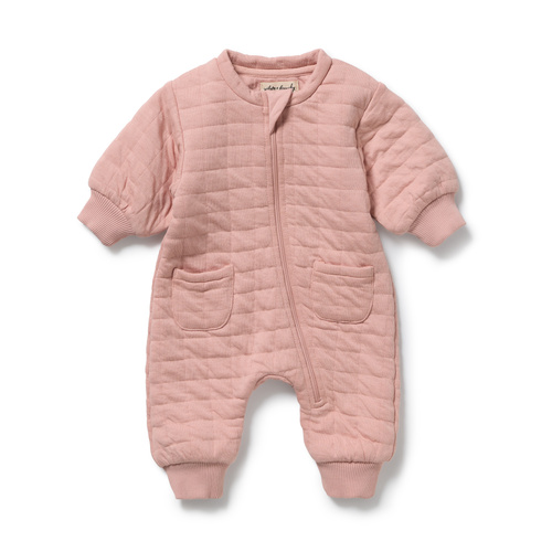Onesie | Organic Quilted Cotton | Honey Fawn