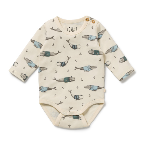 Bodysuit | Organic Cotton Jersey | Woolly Whales