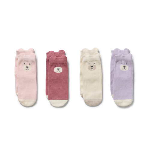 Socks | 4PK | Plum, Strawberry Cream, Lilac, Buttermilk