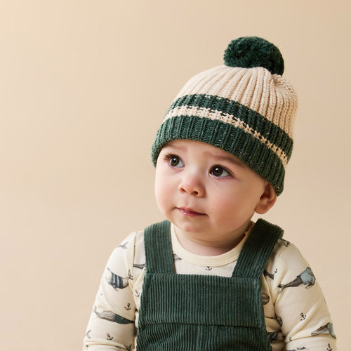 Hat | Organic Knitted | Clover Stripe