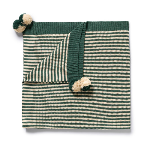 Blanket | Knit | Clover Stripe