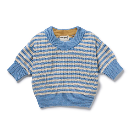 Jumper | Knit | Frosted Blue Stripe