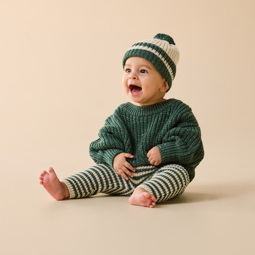 Legging | Knit | Clover Stripe