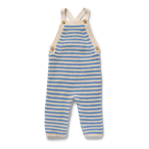 Overalls | Knit | Frosted Blue Stripe