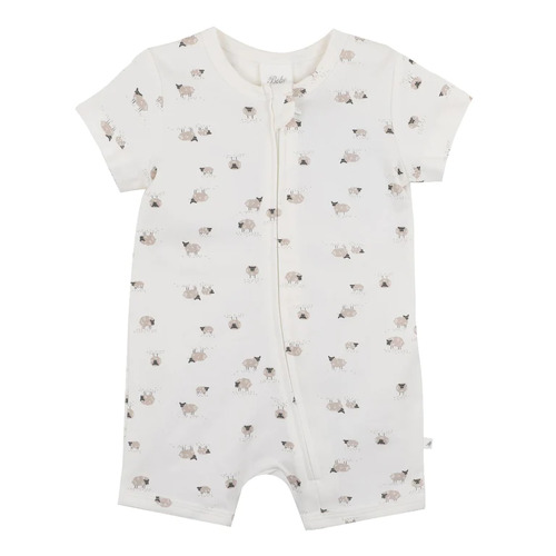 Organic Short Sleeve Romper - Sheep