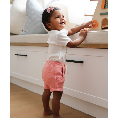 Shorts | Cotton Waffle | Blush Pink