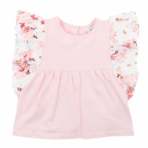 Izzie Flutter Tee - Soft Pink