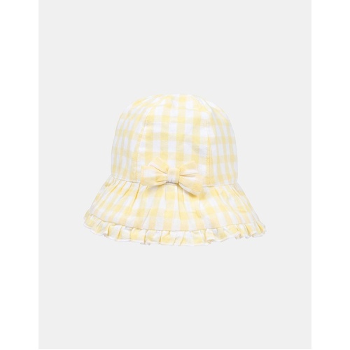 Peggy Gingham Sunhat - Lemon Gingham