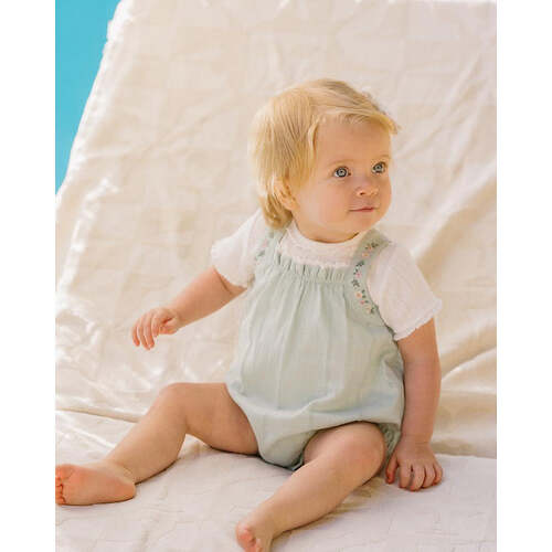 Zoe Embroidered Bodysuit - sage