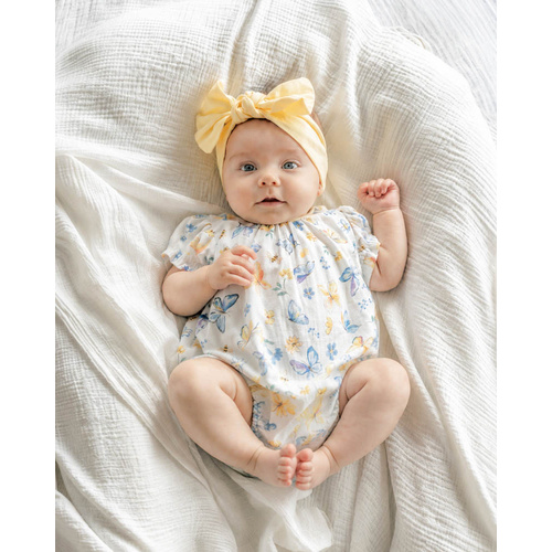Romper | Short Puff Sleeve | Libby Butterfly