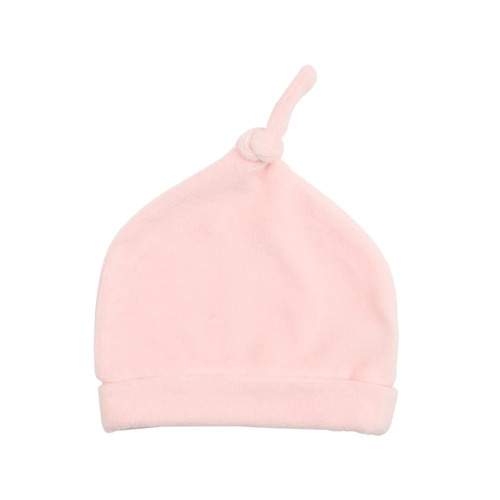 Ciara Velour Knot Hat - Fairy Pink