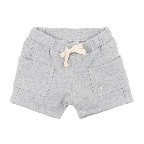 Cotton Terry Cargo Shorts - Grey