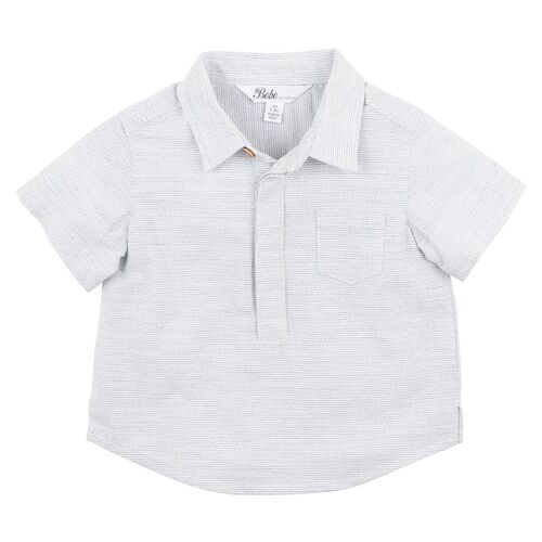 William Stripe Linen Shirt - Pale Blue